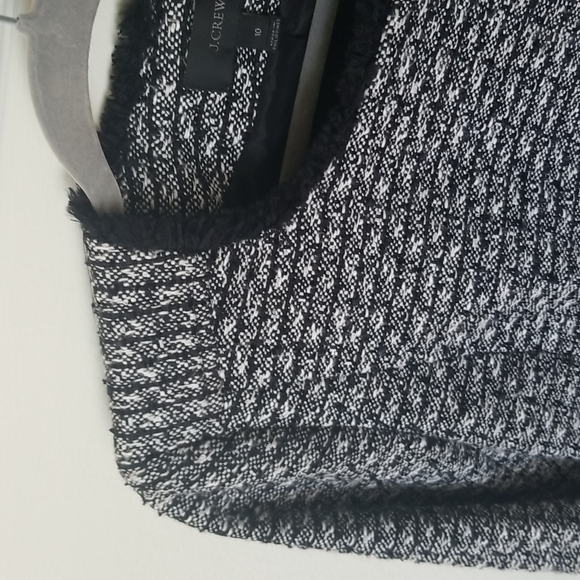 J Crew Black & White Tweed Moto Jacket Blazer sz 10 - Picture 3 of 8